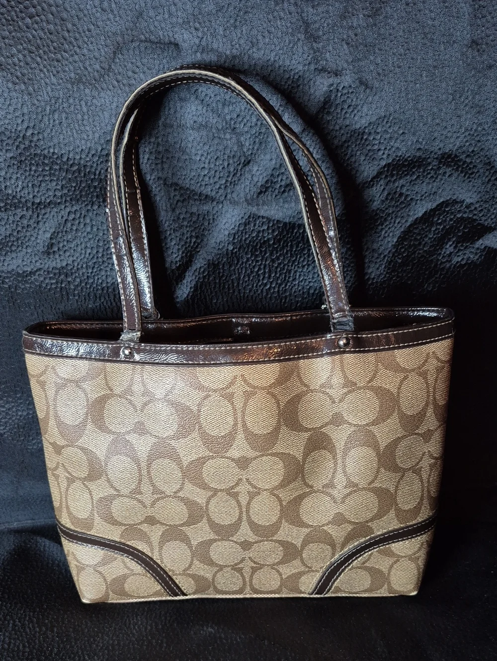 REHAB COACH Brown Signature Canvas Tote